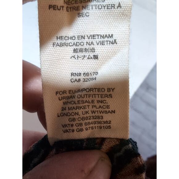 Free People Steal The Sun Teal Blue Print Tunic Dress Halter Neck Size Large - Picture 10 of 13